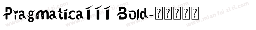 PragmaticaTTT Bold字体转换